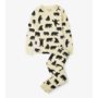 Black Bears on Natural Kids Pajama Set