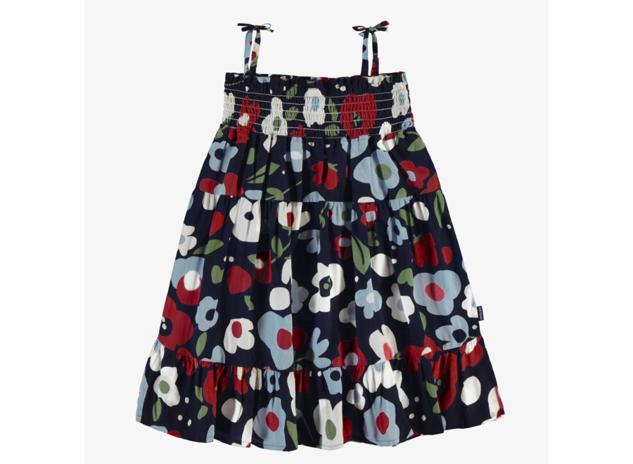 Navy dress with floral print