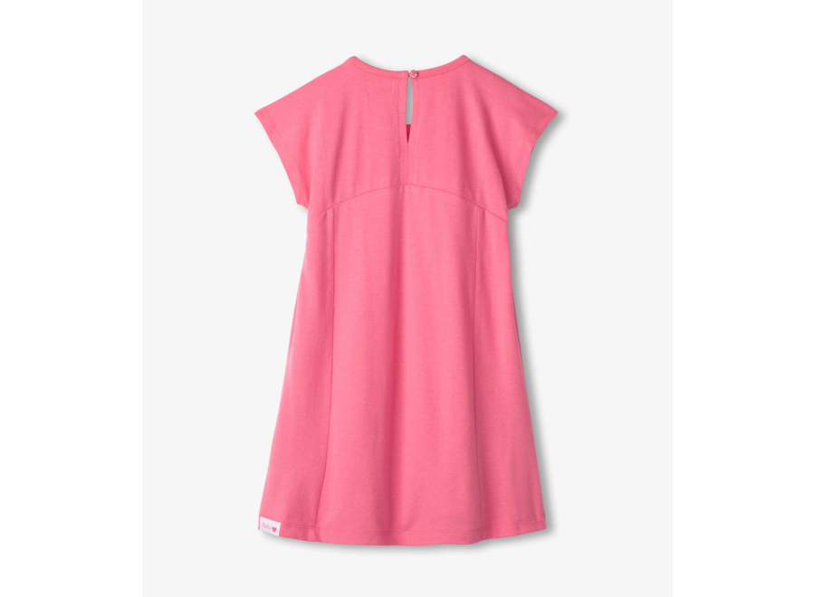 Pink Butterfly A-Line Panel Dress