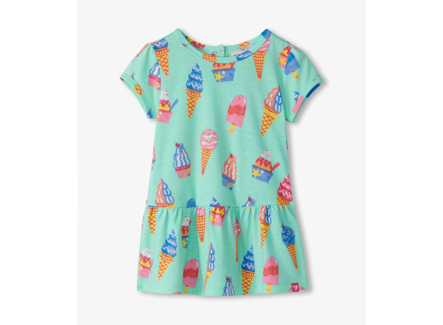 Ice Cream Treats Gathered Dress