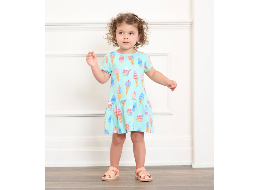 Ice Cream Treats Gathered Dress