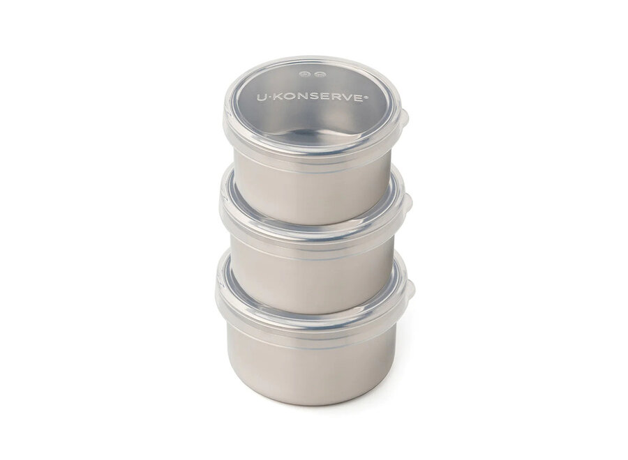 Stainless steel dip containers