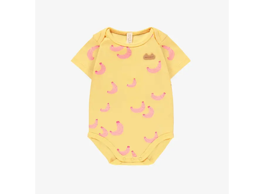 Yellow bodysuit with bananas baby
