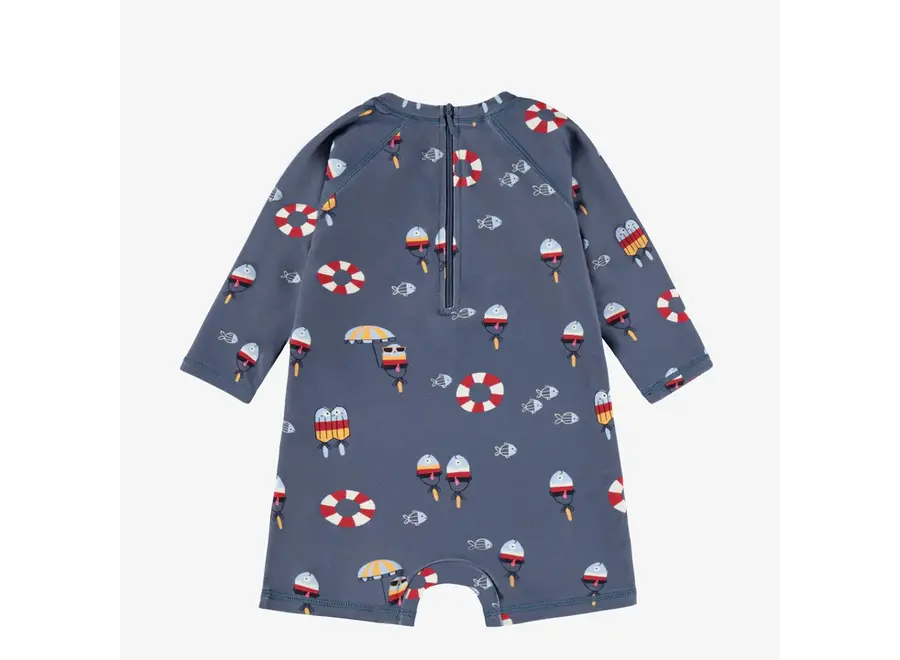 Navy one piece swimsuit baby