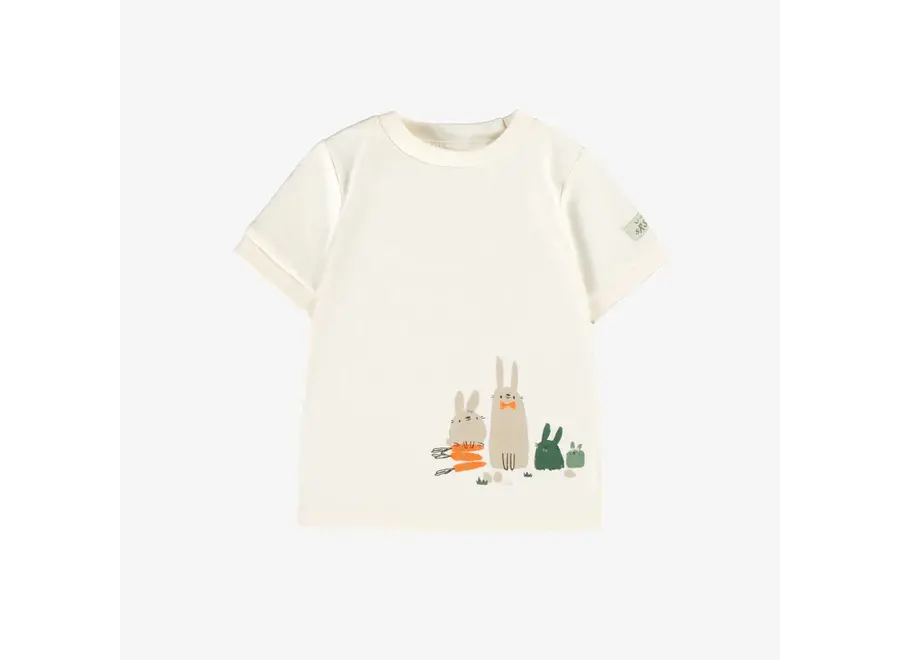 Cream & Green Printed Pajamas baby