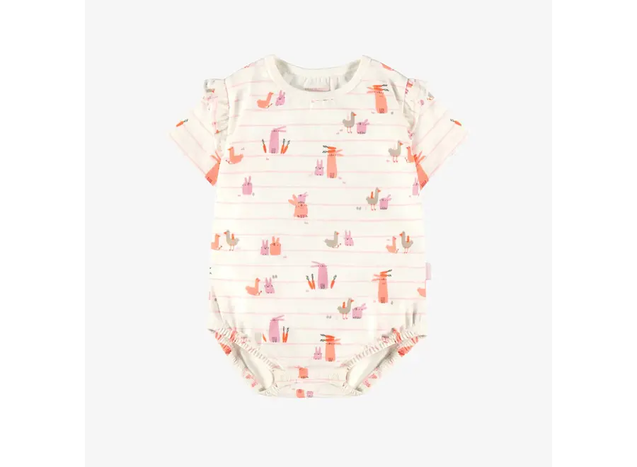 Cream Printed Bodysuit