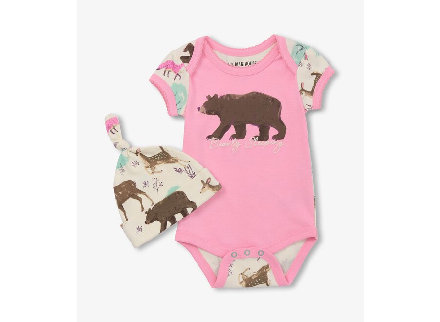 Forest Creatures Baby Bodysuit & Hat