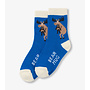 Moose Bear Hug Kids Crew Socks Blue