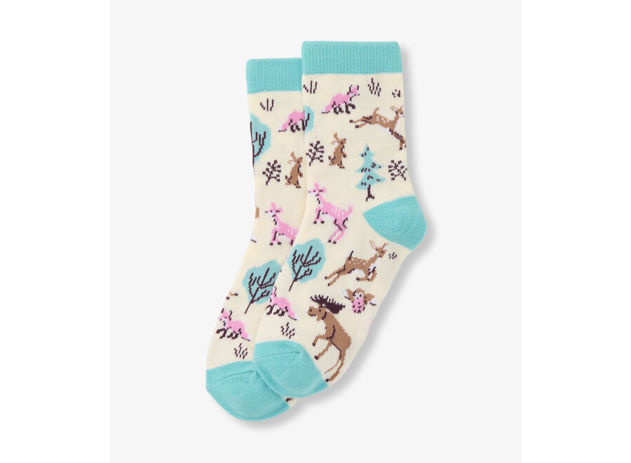 Forest Creatures Kids Crew Sock