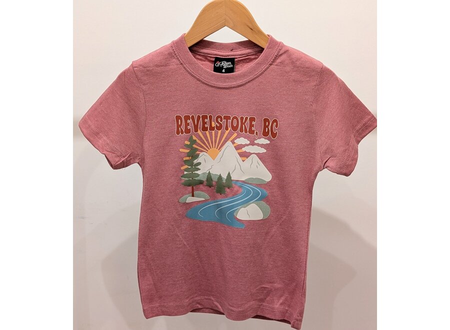 Kids "Retro Mountain Revelstoke, BC" T-Shirt