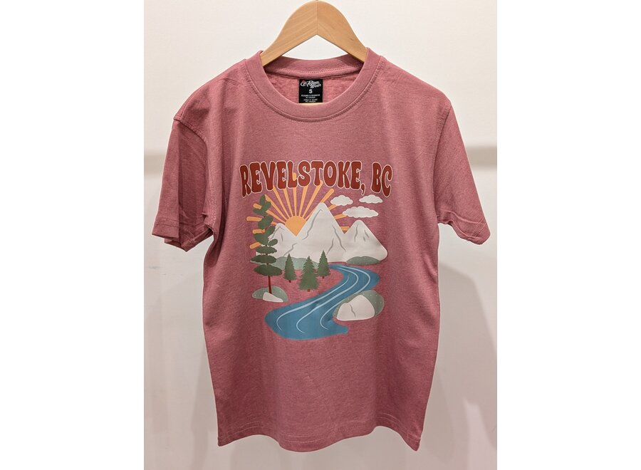 Youth "Retro Mountain Revelstoke, BC" T-Shirt
