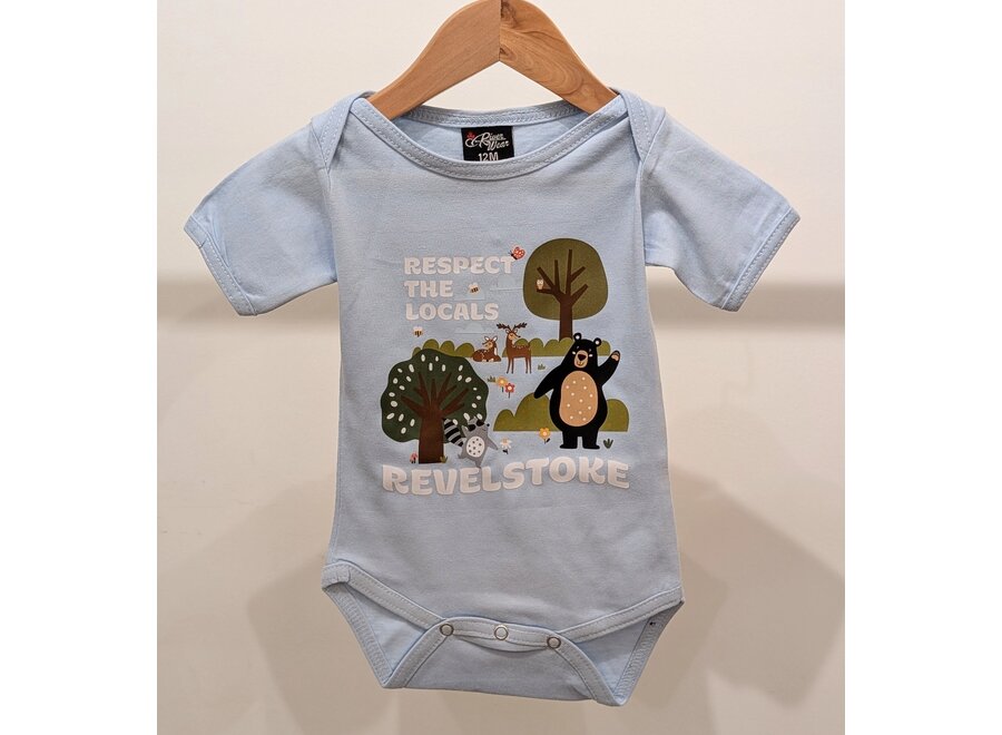 Infant Onesie "Respect the Locals Revelstoke"
