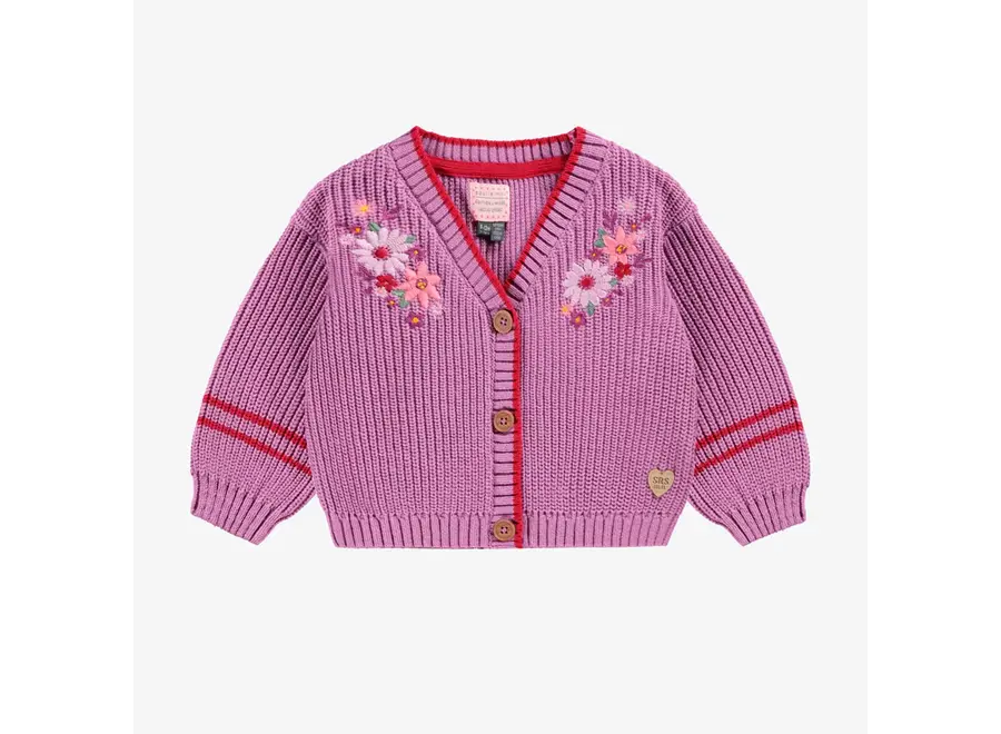 Purple Knit Cardigan