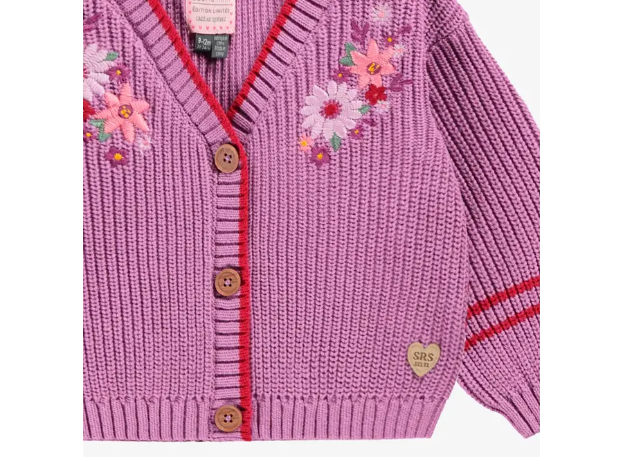 Purple Knit Cardigan