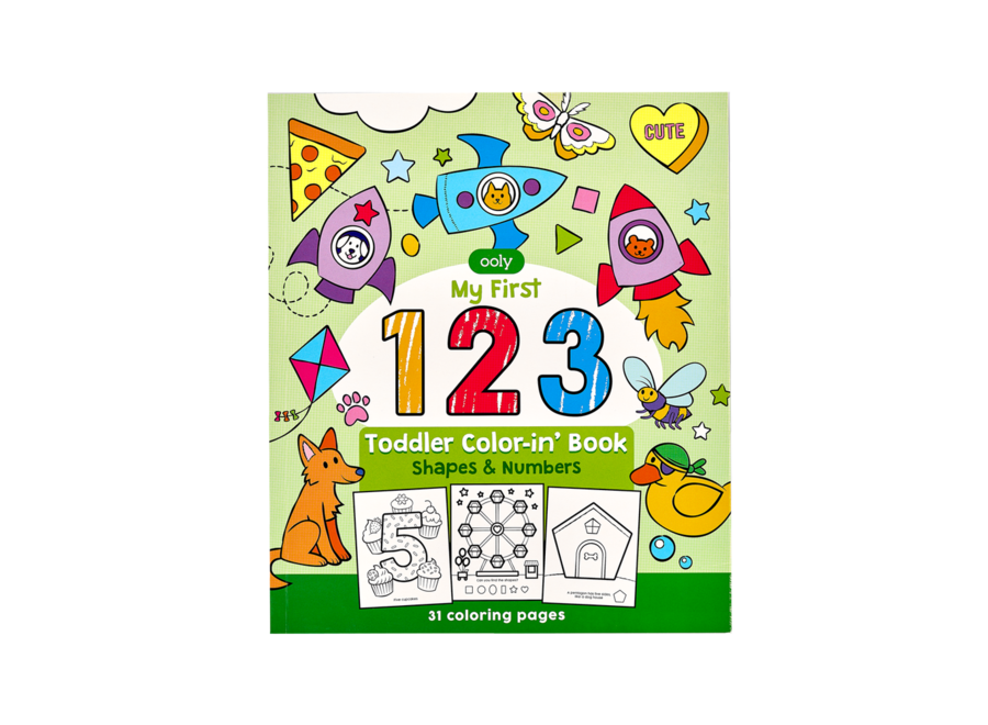My First 123: Toddler Color-in’ Book - Shapes & Numbers