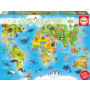 Animals World Map Puzzle 150pc