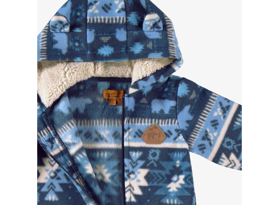 Polar Pattern Fleece One-Piece