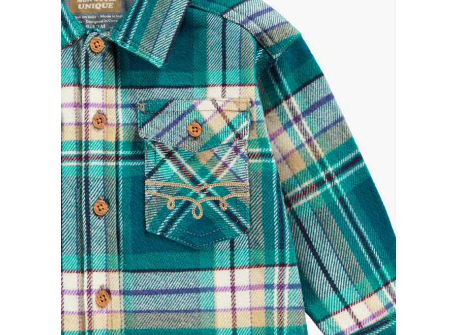Turquoise Plaid Shirt