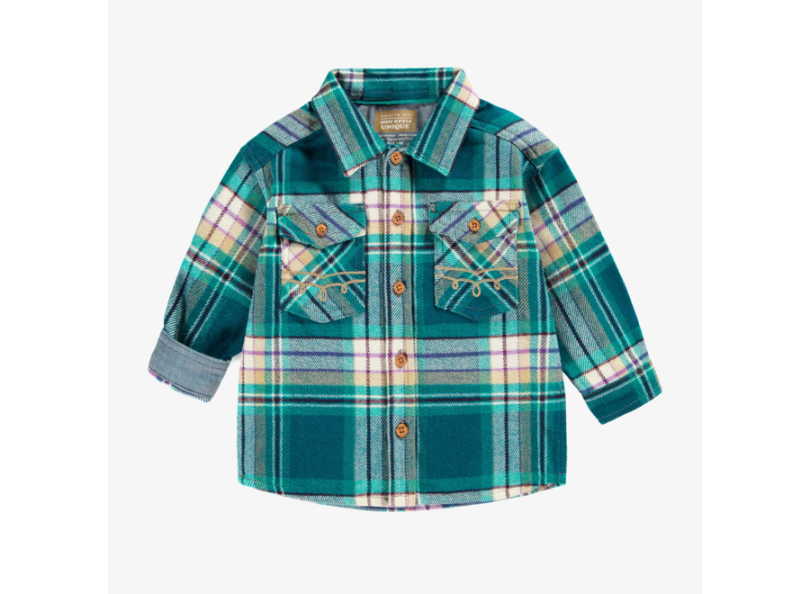 Turquoise Plaid Shirt