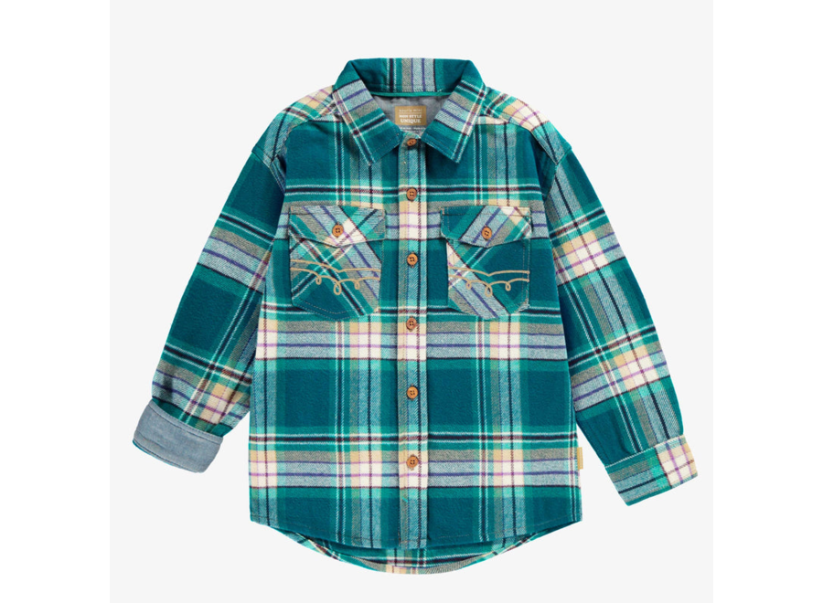 Turquoise Plaid Shirt
