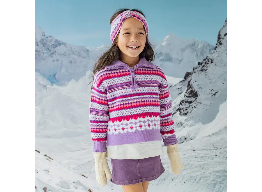 Purple Knitted Sweater, child