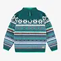 Teal Patterned Knit Sweater, child