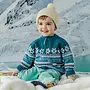 Teal Patterned Knit Sweater, baby