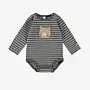 Gray Bodysuit with Stripes