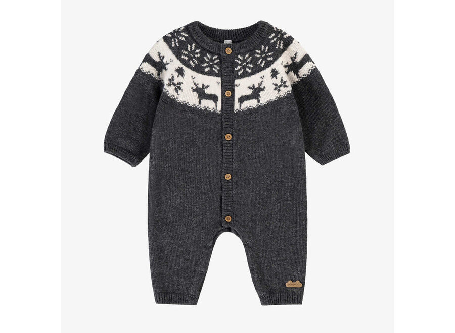 Gray Knit Moose One-piece