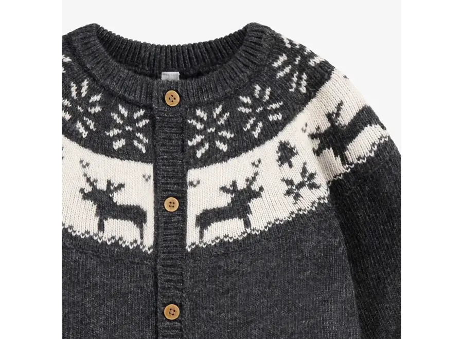 Gray Knit Moose One-piece