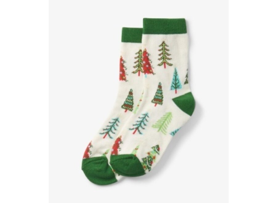 Christmas Tree Kids Crew Sock