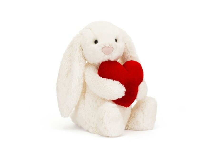 Bashful Red Love Heart Bunny Original