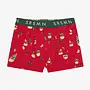 Red Boxer Shorts in Festive Pattern