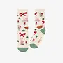 Cream Socks in Festive Pattern Child