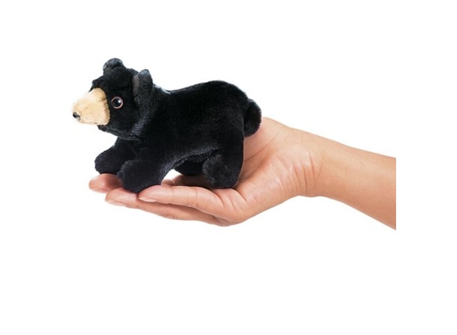 Mini Black Bear Finger Puppet