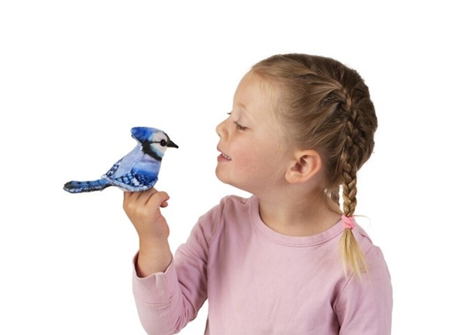 Mini Blue Jay Finger Puppet