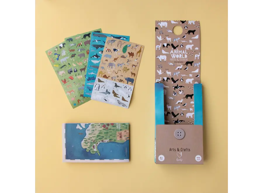 Animal World Poster & Stickers