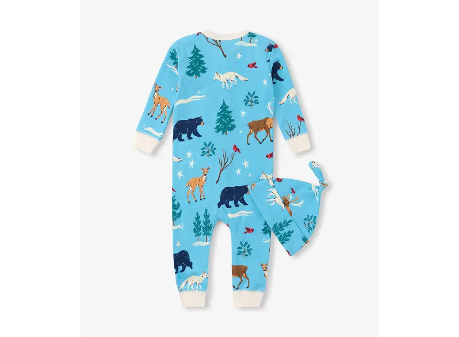 Winter Wonderland Baby Coverall & Hat