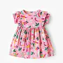 Pink Dress with Tropical Print Baby