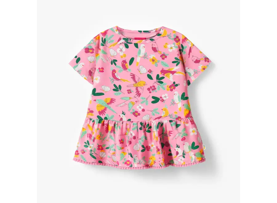 Pink T-shirt with Tropical Print Child