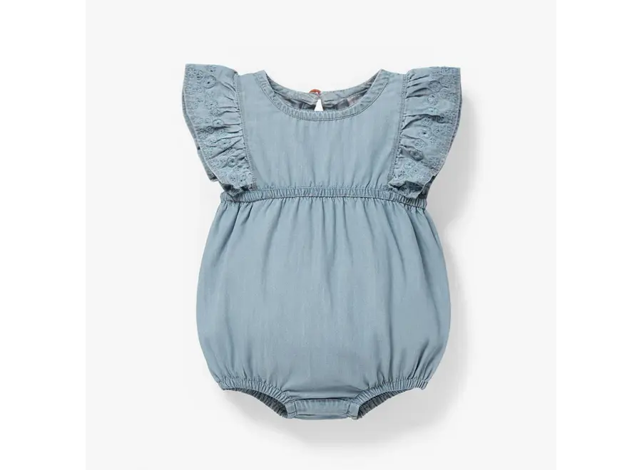 Light Blue Denim Romper Newborn