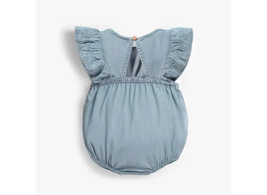 Light Blue Denim Romper Newborn