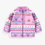 Purple Patterned Fleece Jacket Baby