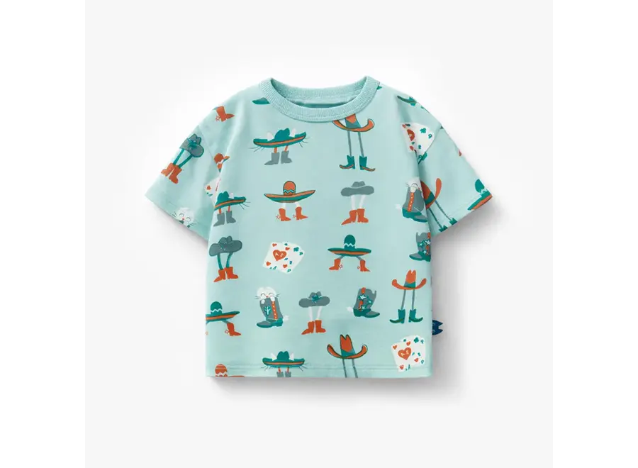 Turquoise T-Shirt with Western Motifs Baby