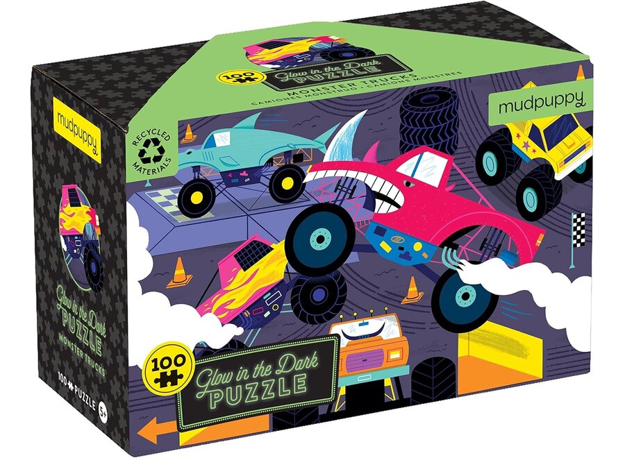 Monster Trucks 100pc Glow in the Dark Puzzle