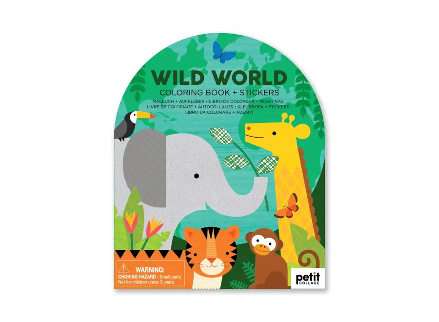Coloring Book with Stickers Wild World