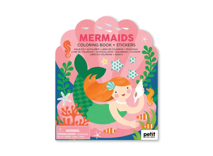 Coloring Book with Stickers Mermaids