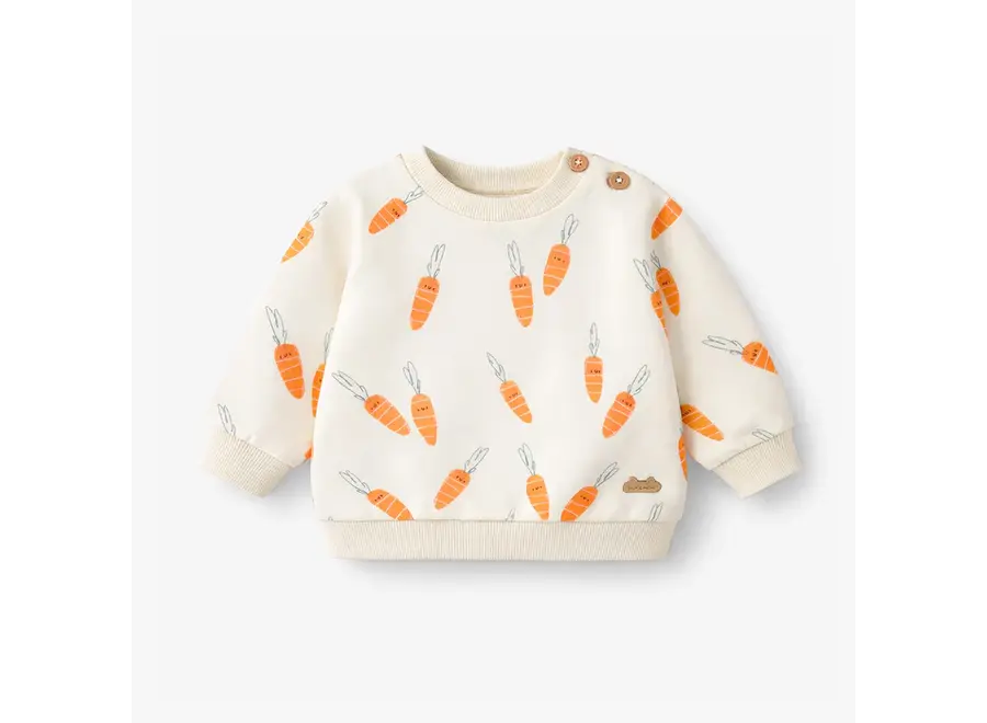 Cream Sweater with Carrots