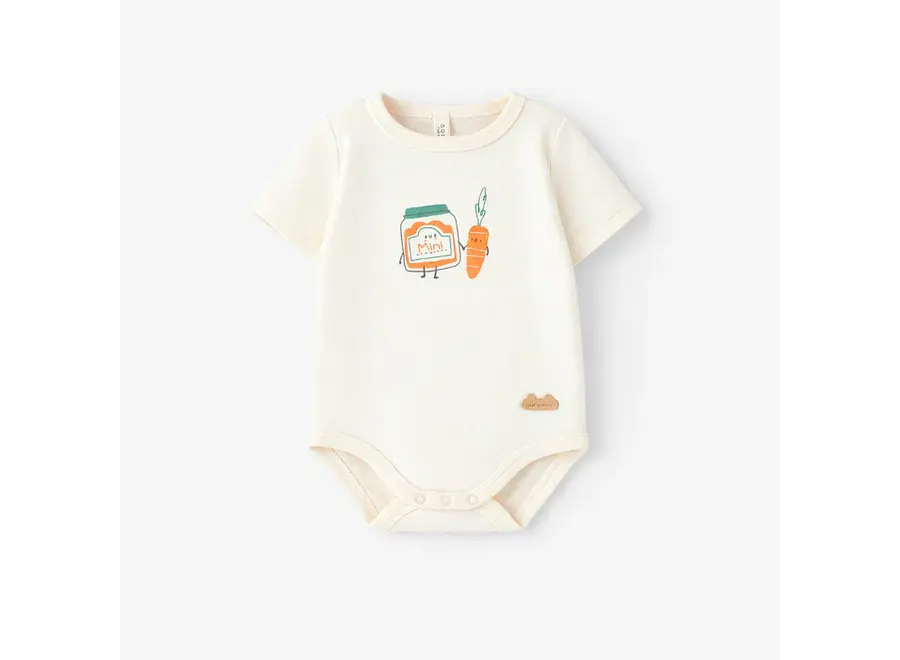 Cream Bodysuit with Carrot