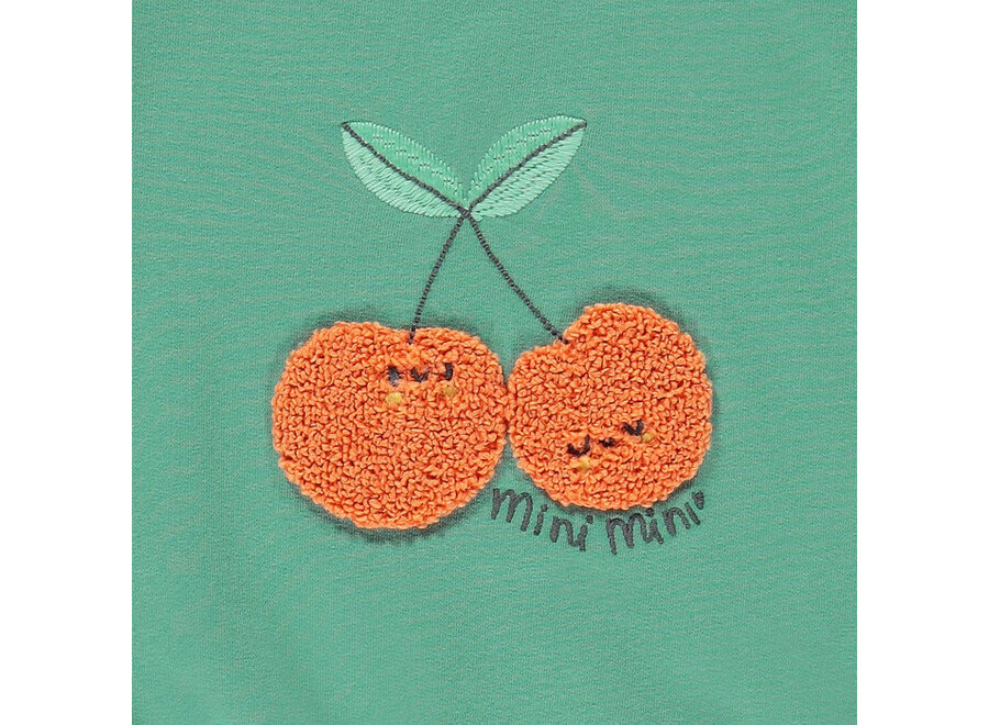 Green Sweater with Cherries